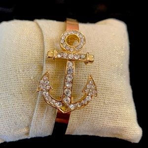 Nautical cuff bracelet with hinge new without tags